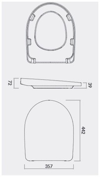 SLIM дюропласт Cersanit MODUO медленно закрывающаяся доска