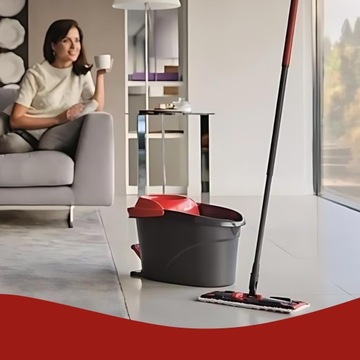 VILEDA Mop obrotowy Easy Wring ULTRAMAT ULTRAMAX TURBO Z WIRÓWKĄ PŁASKI