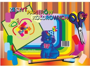 ZESZYT PAPIERÓW KOLOROWYCH WYCINANKA WYCINANKI A5