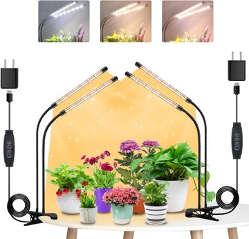 Niello Reflektor LED 50W, pełne spektrum, lampa do hodowli roślin, 1 cm