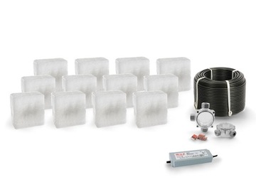 12x Świecąca Kostka Najazdowa LED Akropol 14x14 BD