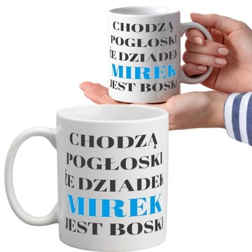 KUBEK NA DZIEŃ DZIADKA DZIADEK Z NADRUKIEM IMIĘ PREZENT Z IMIENIEM DD3