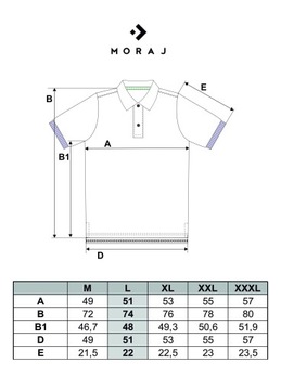 Koszulka Męska z Kołnierzykiem Żakardowa Krótki Rękaw Modna MORAJ XL