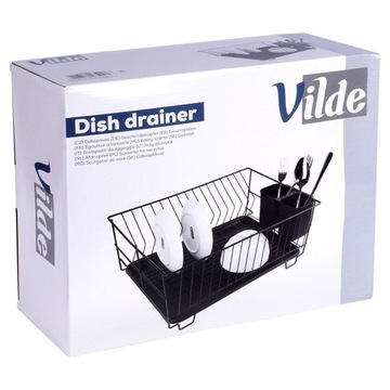 Сушилка для посуды, черная, 40x33x17 см