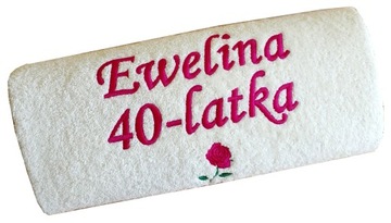 Ręcznik z HAFTEM prezent URODZINY 18,30,40,50,60
