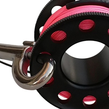 Катушка Underwater Wreck Cave с черной защелкой из нержавеющей стали