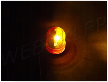 LAMPA KOGUT SYGNALIZACYJNY POMARAŃCZOWY MAGNES 12V