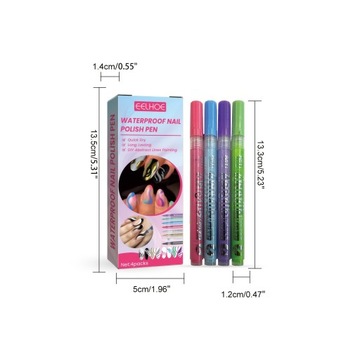 4 шт. ручки для граффити для дизайна ногтей для рисования лаком