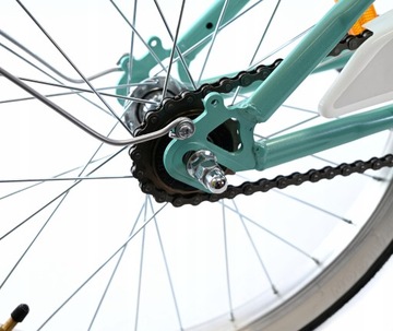 ВЕЛОСИПЕД ДЛЯ ДЕВОЧКИ ДЕТСКИЙ ВЕЛОСИПЕД 20 ДЮЙМОВ, МЯТА, Брызговики, Светоотражатели