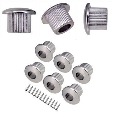 6шт. Хромированные гитарные тюнеры, переходные втулки, 10 мм, серебро 3