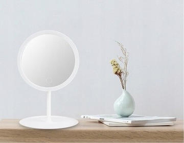 Зеркало для макияжа со светодиодной подсветкой, белое.