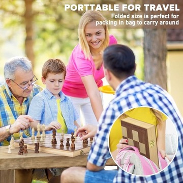 Деревянные шахматы, шахматные фигуры, ручная работа, с фигурками.