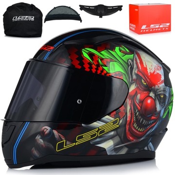 KASK MOTOCYKLOWY LS2 FF353 RAPID II JOKER HAPPY DREAMS 22.06 + CIEMNA SZYBA
