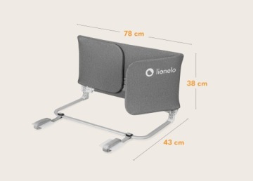 Складной барьер для кроватей, ПОРТАТИВНЫЙ + СУМКА 150см Lionelo Lora XL