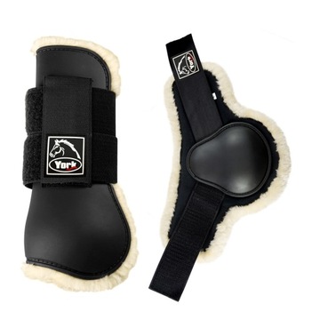 Ochraniacze Comfort z futrem czarne pony