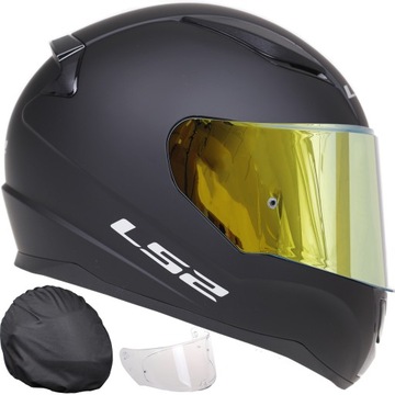 KASK MOTOCYKLOWY LS2 FF353 RAPID CZARNY MAT MĘSKI SYSTEM PINLOCK 2 SZYBY