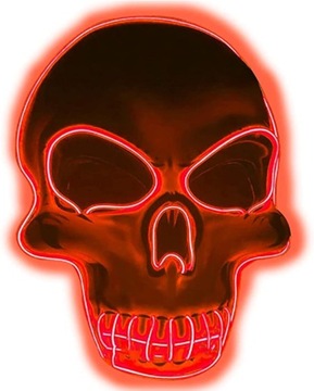 Maska na Halloween, wiecca LED czaszka maska