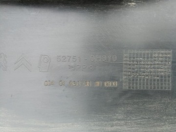 CITROEN C1 PEUGEOT 107 05- LIŠTA VRSTVA NÁRAZNÍKU ZADNÍ 52751-0H010