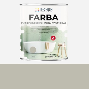 Farba do płytek i kabin prysznicowych 800ml BEŻ