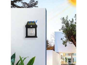 LAMPA SOLARNA KINKIET ŻARÓWKA LED ELEWACYJNA ŚCIENNA OGRODOWA ZEWNĘTRZNA