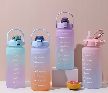 БУТЫЛКА ДЛЯ ВОДЫ СПОРТИВНАЯ БУТЫЛКА С МЕРКОЙ ДЛЯ ФИТНЕС-ЗАЛОВ 2Л
