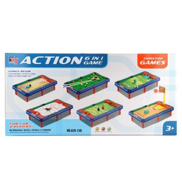 ИГРА НАВЫКОВ 6В1 НАСТОЛЬНЫЙ БИЛЬЯРД БОУЛИНГ МИНИ-ГОЛЬФ БАСКЕТБОЛ ФУТБОЛ