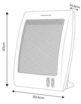 Инфракрасный обогреватель кварцевый электрический излучающий обогреватель 400/800 Вт NEO