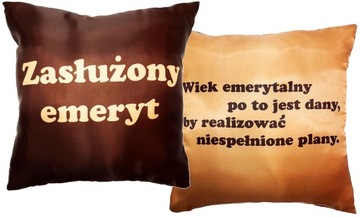 PODUSZKA prezent DLA EMERYTKI EMERYTA na emeryture