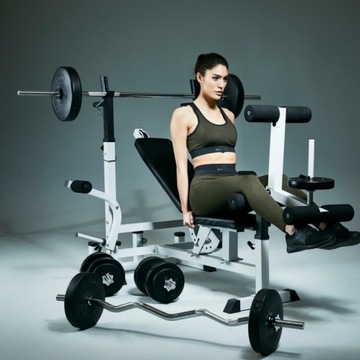 Брусья BENCH 6в1 + виниловые гири 98 кг