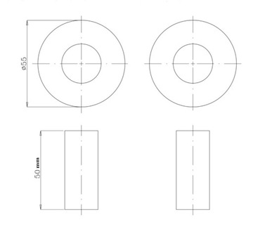 НАБОР МАСКИРОВКИ - 2 РОЗЕТКИ С ХРОМИРОВАННЫМИ ВТУЛКАМИ ДЛЯ РАДИАТОРА