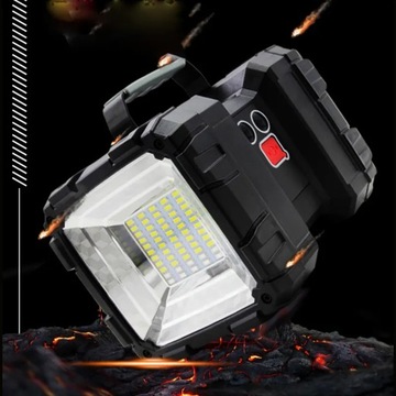 МОЩНЫЙ ДВУХСТОРОННИЙ АККУМУЛЯТОРНЫЙ СВЕТОДИОДНЫЙ ФОНАРЬ ПОИСК ЦВЕТНЫЙ МОЩНЫЙ СВЕТ