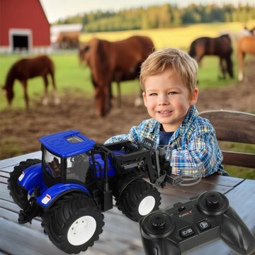 Трактор с дистанционным управлением Трактор с дистанционным управлением 1:24 Грейфер для рулона сена с дистанционным управлением