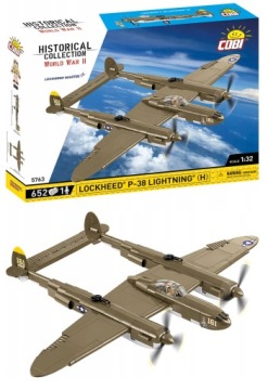 KLOCKI COBI 5763 Samolot LOCKHEED P-38H LIGHTNING HC WW2 652 El.