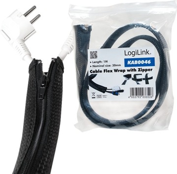 LogiLink гибкий 1,0 м x 30 мм, черный