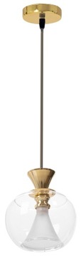 LAMPA SUFITOWA SZKLANA KULA ZŁOTA APP902-1CP