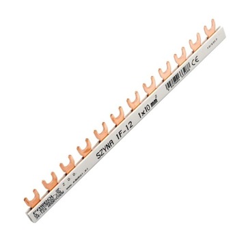 SZYNA ŁĄCZENIOWA GRZEBIENIOWA PRĄDOWA 1F 12M 10mm 63A