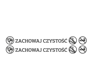 Naklejka ZACHOWAJ CZYSTOŚĆ TIR 45mm x 430mm BUS biała lub czarna