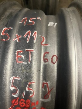 DISK OCELOVÝ MERCEDES VITO VIANO 15" 5X112 ET60 5,5J OTVOR 68MM 6384011501