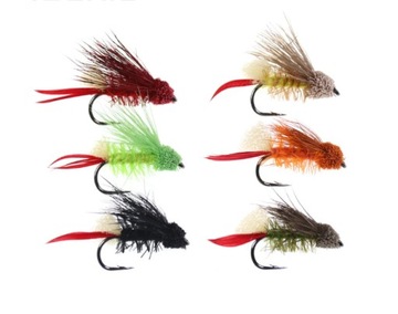 Sztuczne muchy #4 MUDDLER CYKADA set 6 szt