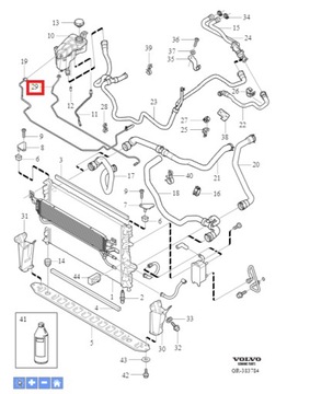 PRZEWÓD CHŁODNICY VOLVO S60 II 11-15 S80 II 07-15r
