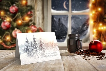 Kartki świąteczne 50 szt. A5 składane do A6 + koperty KOLEKCJA