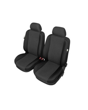 Pokrowce do Volkswagen Caddy czarne z wzorem przód