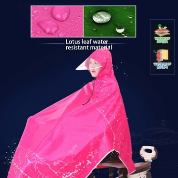 Велоспорт Мотоцикл Плащ Мужской Женский Дождевик Пончо С Капюшоном Ветрозащитный