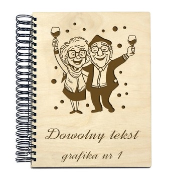ALBUM DREWNIANY GRAWEROWANY A4 dla babci i dziadka