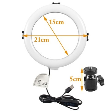 СВЕТОДИОДНАЯ КОЛЬЦЕВАЯ ЛАМПА ДЛЯ СЕЛФИ МАКИЯЖ СМАРТФОН