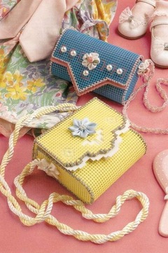 СУМКА ДЛЯ ВЫШИВКИ ИЗ СЕТКИ ИЗ ЛИСТОВ ТКАНИ, МАТЕРИАЛЫ 5 ШТ.