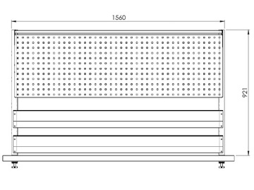 ВЕРХНЯЯ ПАНЕЛЬ ИНСТРУМЕНТАЛЬНОГО СТОЛКА ВЕРХНЯЯ 40 ММ