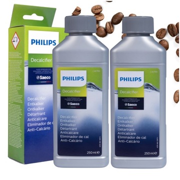 Odkamieniacz ekspresu PHILIPS SAECO 500ml w płynie ZESTAW 2x250