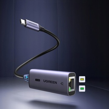 АДАПТЕР ВНЕШНЕЙ СЕТЕВОЙ КАРТЫ UGREEN USB-C К RJ45 LAN ETHERNET 2,5 ГБ/С