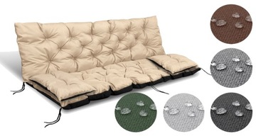 Набор садовых подушек 150x60x50 см для скамейки-качели, водостойкий, бежевый